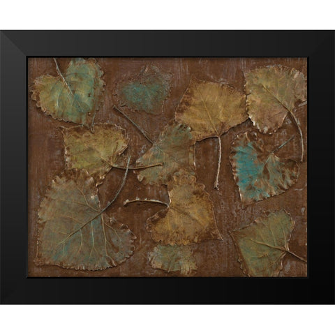 Abiquiu Leaves Black Modern Wood Framed Art Print by Loreth, Lanie