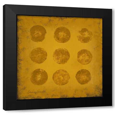 All Lined Up- Citrus Black Modern Wood Framed Art Print by Loreth, Lanie