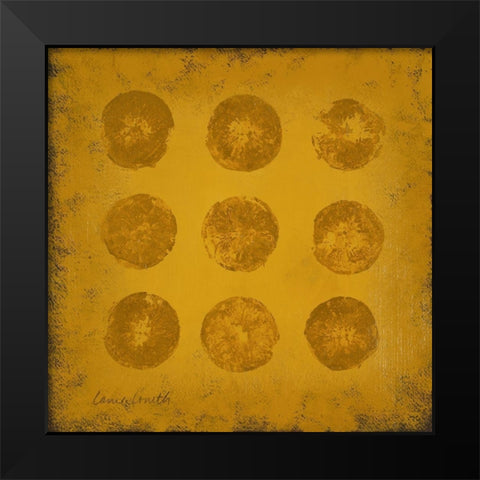 All Lined Up- Citrus Black Modern Wood Framed Art Print by Loreth, Lanie