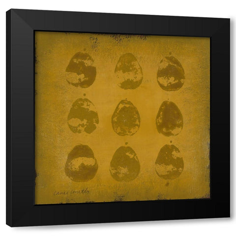 All Lined Up- Pears Black Modern Wood Framed Art Print by Loreth, Lanie