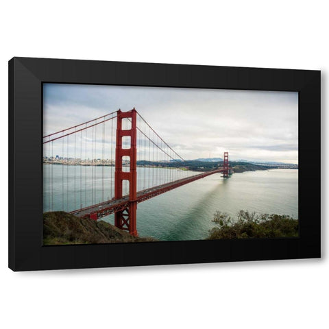 Golden Gate Black Modern Wood Framed Art Print by Bill Carson Photography