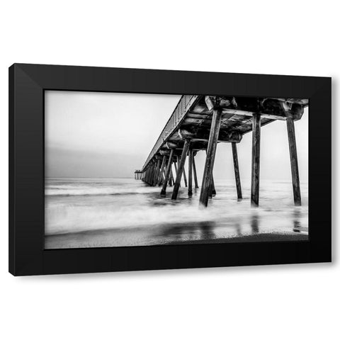 Under the Pier Black Modern Wood Framed Art Print by Bill Carson Photography