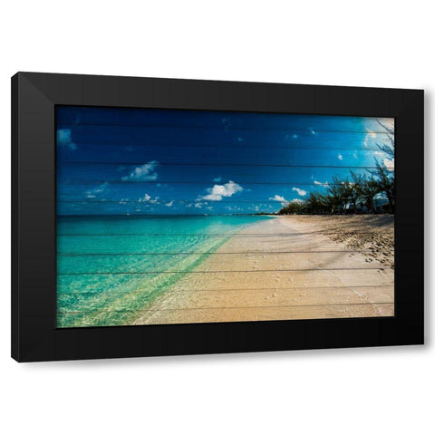 Cayman Islands Beach on Wood Black Modern Wood Framed Art Print by Bill Carson Photography