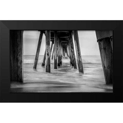 Surf in Black and White Black Modern Wood Framed Art Print by Bill Carson Photography