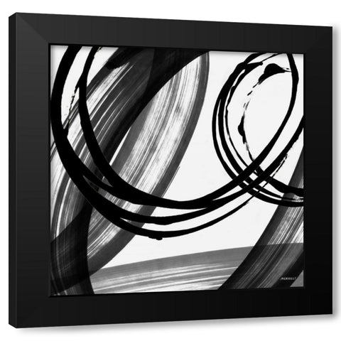Black and White Pop I Black Modern Wood Framed Art Print with Double Matting by Meneely, Dan