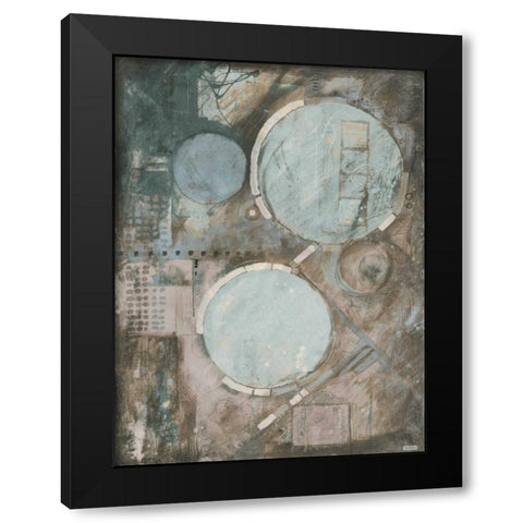 Teal Jester Black Modern Wood Framed Art Print with Double Matting by Meneely, Dan
