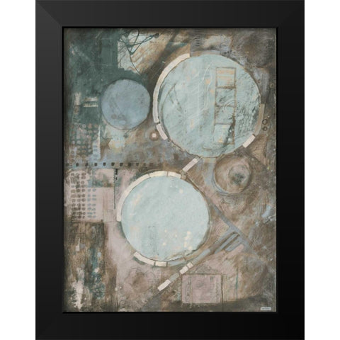 Teal Jester Black Modern Wood Framed Art Print by Meneely, Dan