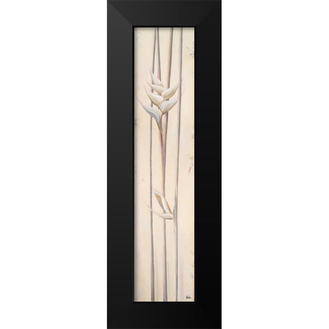 White Heliconias I Black Modern Wood Framed Art Print by Pinto, Patricia