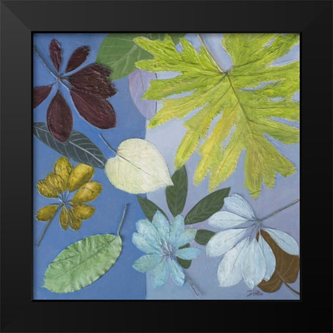 Blue Garden I Black Modern Wood Framed Art Print by Pinto, Patricia