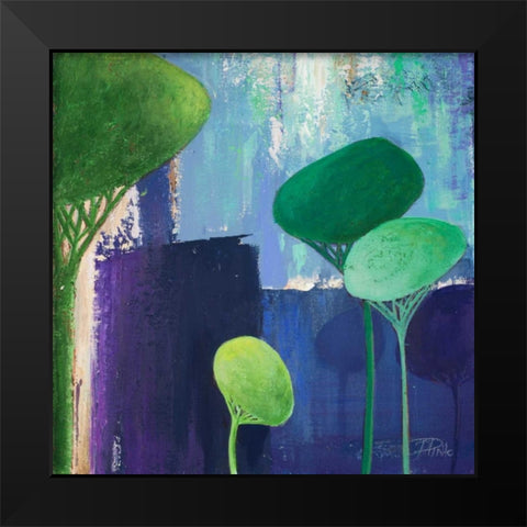 Night Is Coming I Black Modern Wood Framed Art Print by Pinto, Patricia