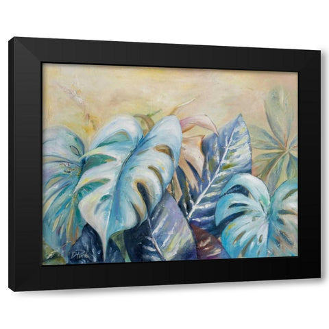 Blue Plants I Black Modern Wood Framed Art Print with Double Matting by Pinto, Patricia