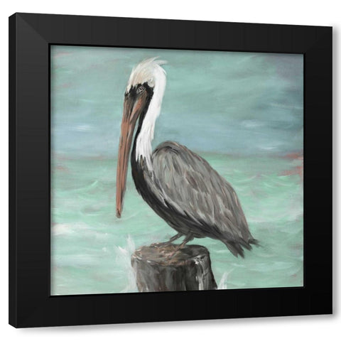 Pelican Way I Black Modern Wood Framed Art Print by DeRice, Julie
