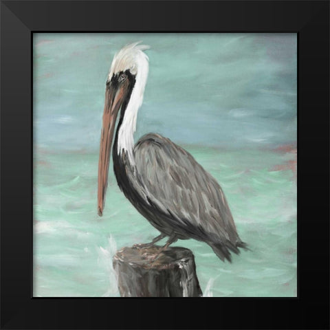Pelican Way I Black Modern Wood Framed Art Print by DeRice, Julie