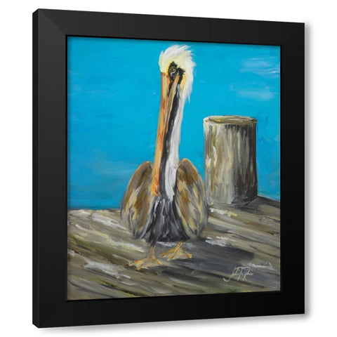 Pelican Way I Black Modern Wood Framed Art Print by DeRice, Julie