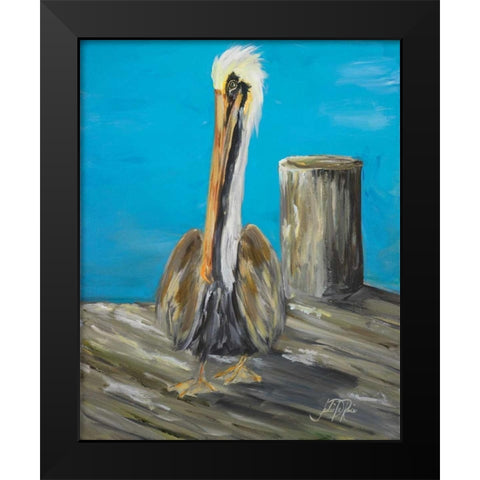 Pelican Way I Black Modern Wood Framed Art Print by DeRice, Julie