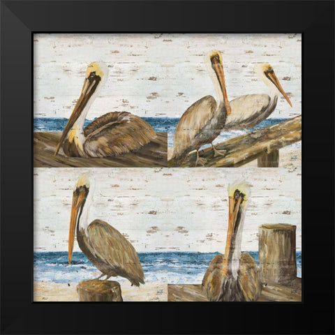 Pelican Pack Black Modern Wood Framed Art Print by DeRice, Julie