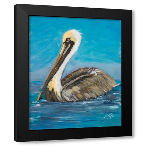 Pelican Way II Black Modern Wood Framed Art Print with Double Matting by DeRice, Julie