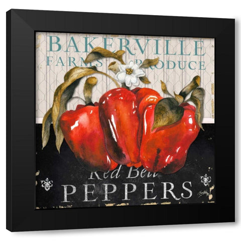 Vegetable Farm Fresh III Black Modern Wood Framed Art Print with Double Matting by Medley, Elizabeth