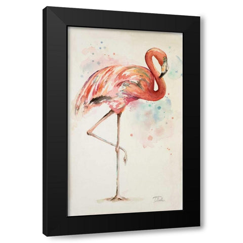 Flamingo II Black Modern Wood Framed Art Print by Pinto, Patricia