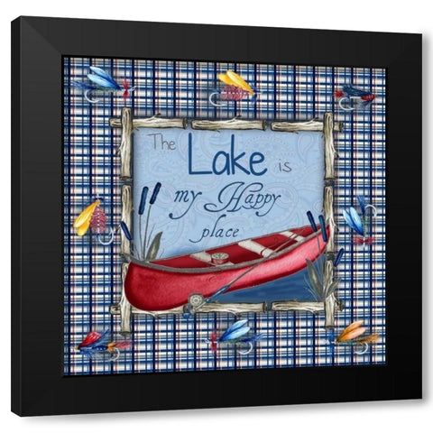 On the Lake I Black Modern Wood Framed Art Print with Double Matting by Metz, Andi