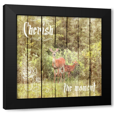 Cherish The Moment Black Modern Wood Framed Art Print with Double Matting by Metz, Andi
