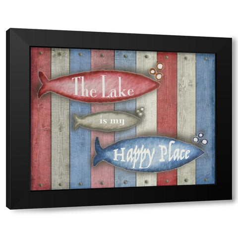 Lake Place Black Modern Wood Framed Art Print by Metz, Andi