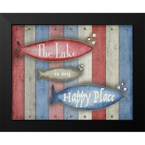 Lake Place Black Modern Wood Framed Art Print by Metz, Andi