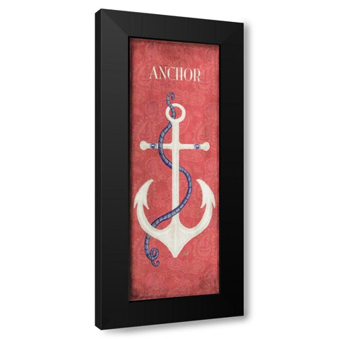 Oars and Anchors I Black Modern Wood Framed Art Print by Metz, Andi