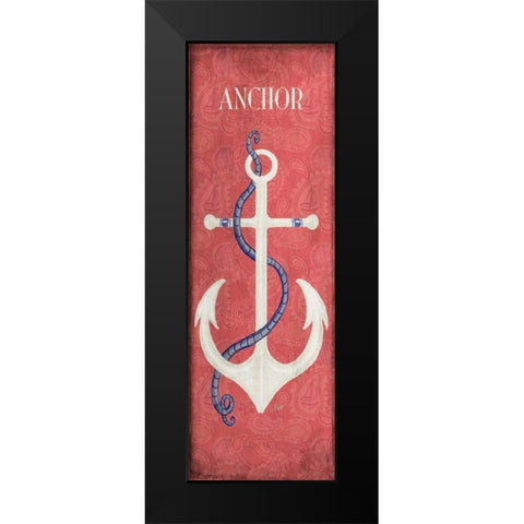 Oars and Anchors I Black Modern Wood Framed Art Print by Metz, Andi