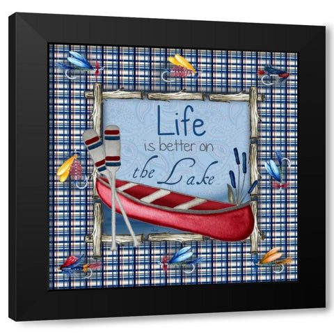 On the Lake II Black Modern Wood Framed Art Print by Metz, Andi