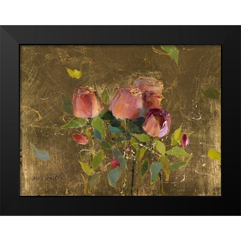 Garden Stems Black Modern Wood Framed Art Print by Loreth, Lanie