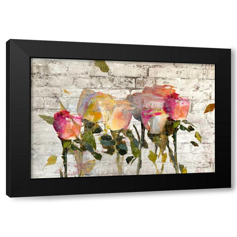 Long Stems on Brick Black Modern Wood Framed Art Print by Loreth, Lanie