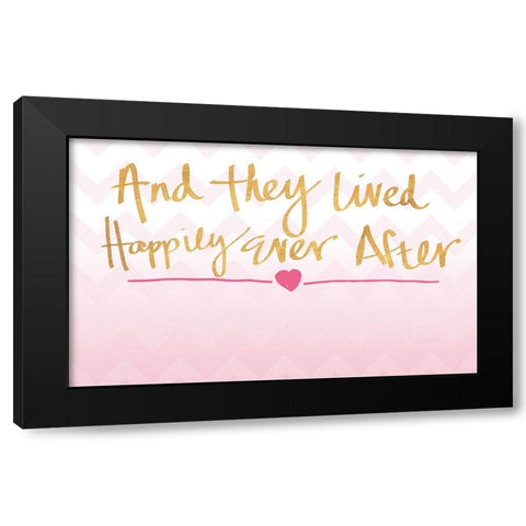 Happily Ever After Black Modern Wood Framed Art Print with Double Matting by SD Graphics Studio