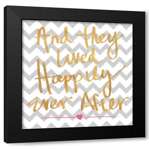 Wedding III Black Modern Wood Framed Art Print by SD Graphics Studio