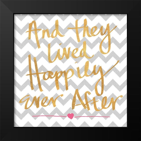 Wedding III Black Modern Wood Framed Art Print by SD Graphics Studio