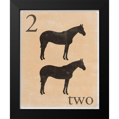 Count by Farm Animals II Black Modern Wood Framed Art Print by SD Graphics Studio