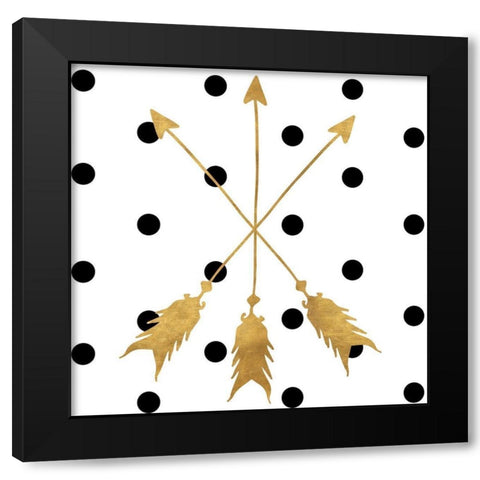 Triple Threat Black Modern Wood Framed Art Print by SD Graphics Studio