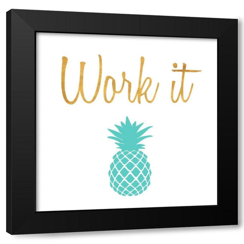 Office Pop II Black Modern Wood Framed Art Print with Double Matting by SD Graphics Studio