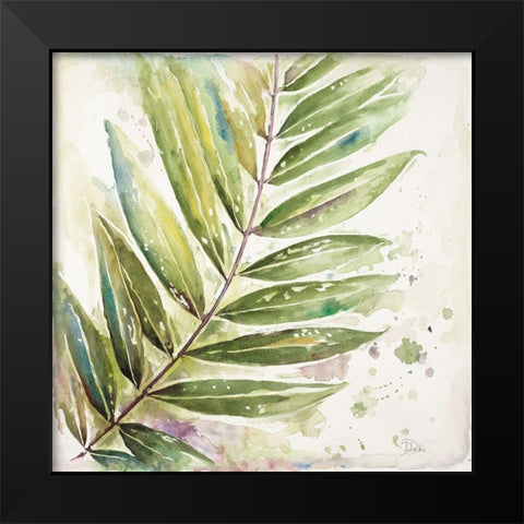 Jungle Inspiration Watercolor I Black Modern Wood Framed Art Print by Pinto, Patricia