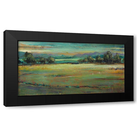 The Green Forest Black Modern Wood Framed Art Print by Pinto, Patricia