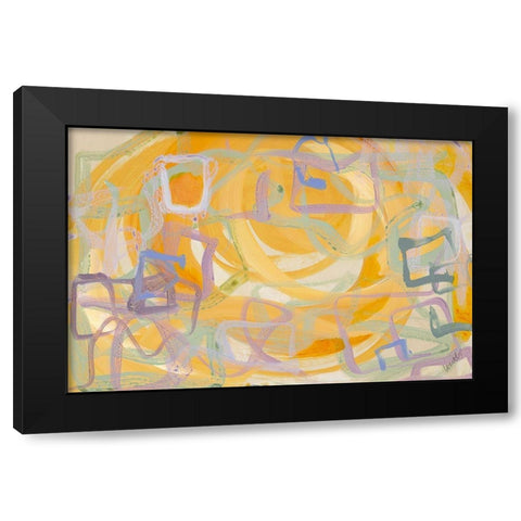 Harmonics Black Modern Wood Framed Art Print with Double Matting by Loreth, Lanie