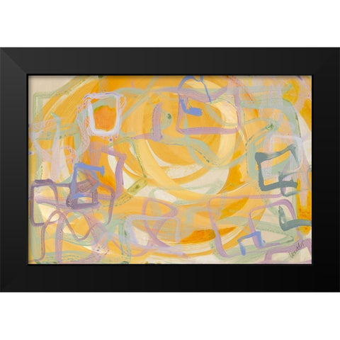 Harmonics Black Modern Wood Framed Art Print by Loreth, Lanie