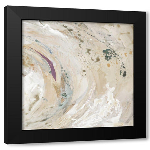 Nature Swirl Square II Black Modern Wood Framed Art Print with Double Matting by Loreth, Lanie