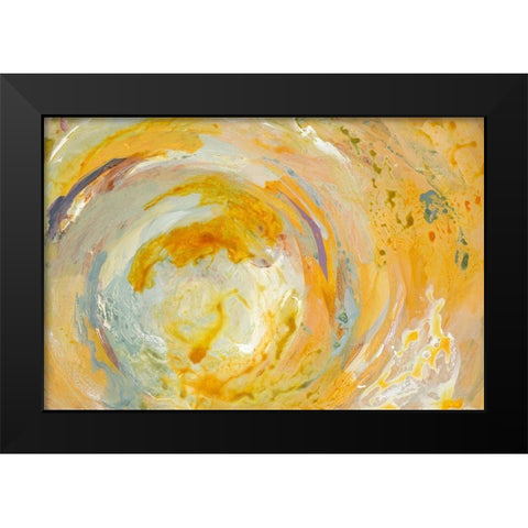 Swirl Oasis Black Modern Wood Framed Art Print by Loreth, Lanie