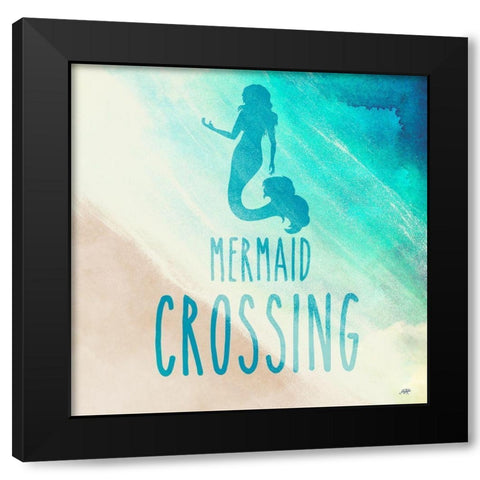 Mermaid Crossing Black Modern Wood Framed Art Print with Double Matting by DeRice, Julie