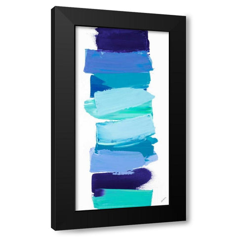 Ocean Blues Black Modern Wood Framed Art Print with Double Matting by Coolick, Ann Marie