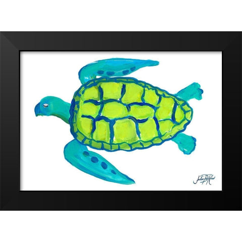 Sea Turtle I Black Modern Wood Framed Art Print by DeRice, Julie
