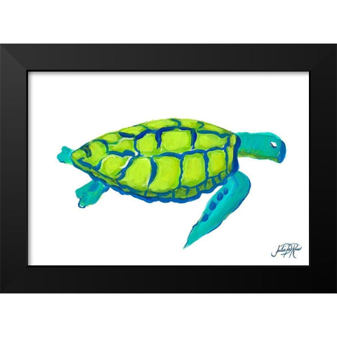 Sea Turtle II Black Modern Wood Framed Art Print by DeRice, Julie
