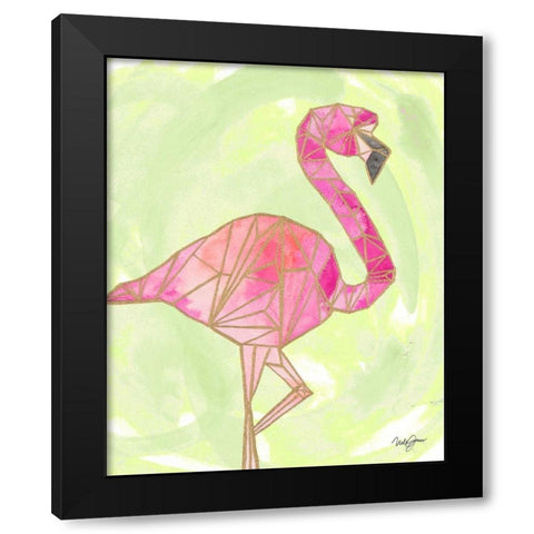Bright Origami I Black Modern Wood Framed Art Print with Double Matting by James, Nola