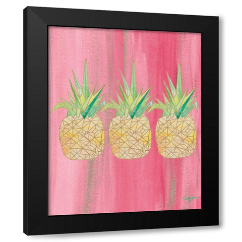 Bright Tri Origami II Black Modern Wood Framed Art Print by James, Nola